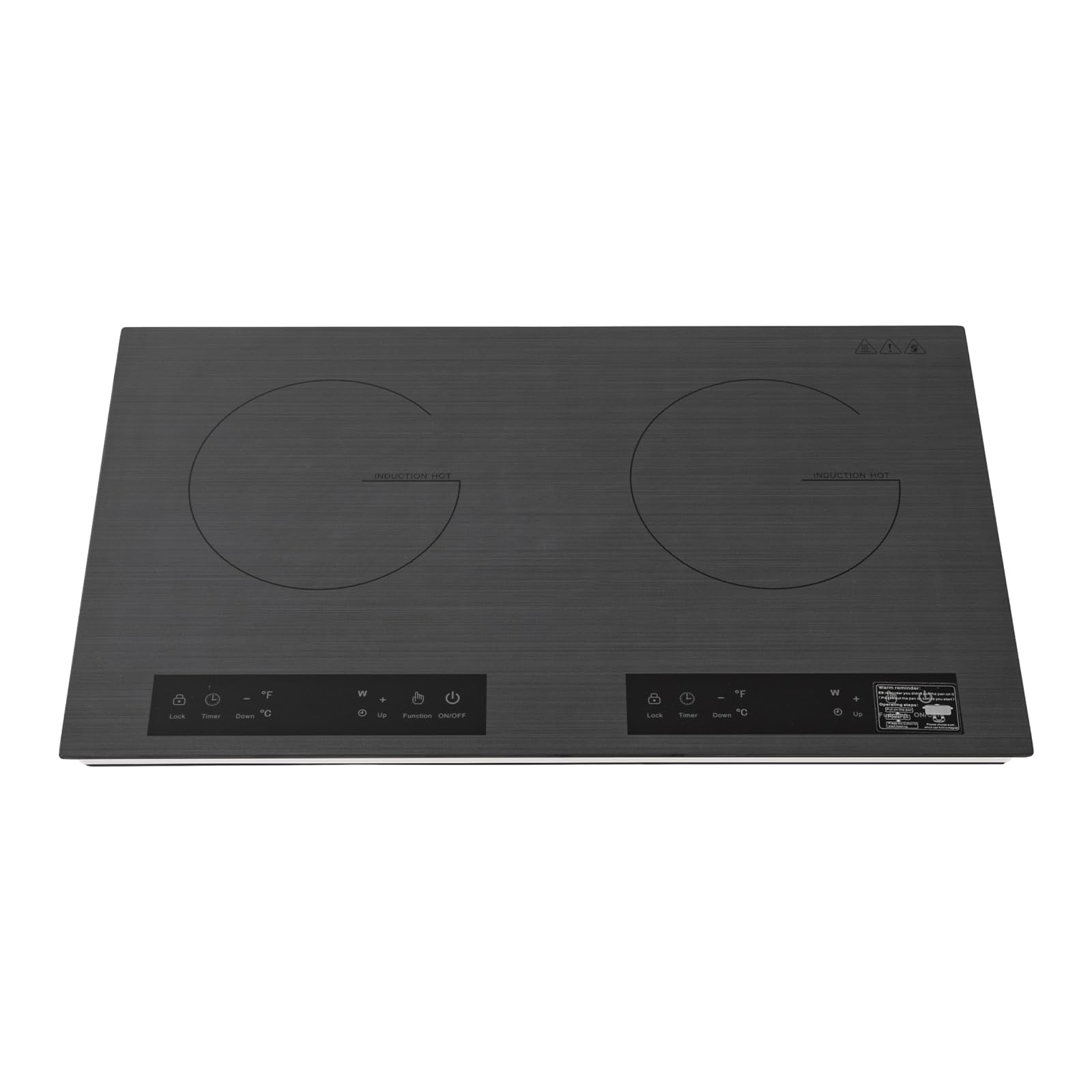 Digital Induction Cooktop,4000W 110V Double Burners Electric Stove, Countertop Burner with Legs, Induction Cooker Vitro Ceramic Glass Black Surface for 7.87in Pots and Pans