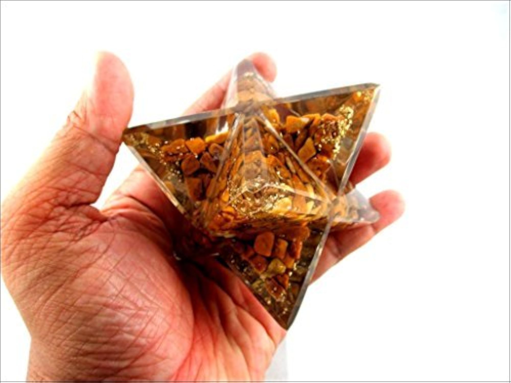 Jet Yellow Jade Orgone Merkaba