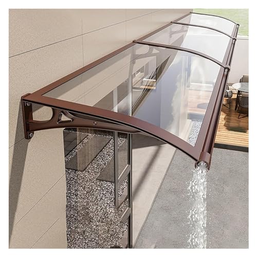 Auvent de Porte et fenêtres,Marquise Solaire abri banne entrée Protection avec Support,Auvent de Porte 60-150cm，Toit Marquise en PolycarbonateModerne,Pluie...