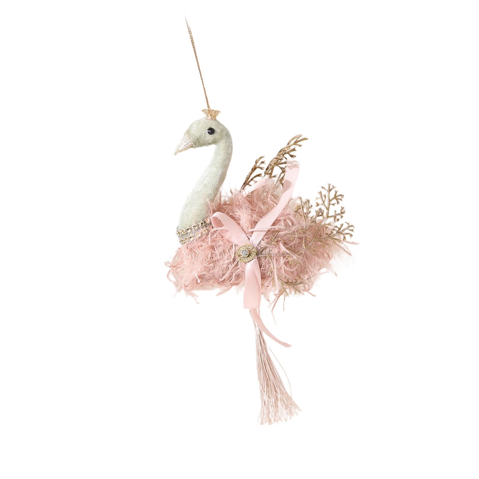 Oxxggkao Christmas Tree Decoration Velvety Fabric Foam Bird Hanging Ornament for Holiday Tree Arrangement Festival Celebration Christmas Ornament