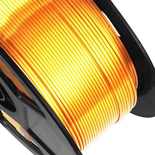 Image of Silk Gold PLA Filament, 1kg 2.2lbs 1.75mm 3D Printing Material, Widely Support for FDM 3D Printer, Pack with Extra Filament Sample by BBLIFE