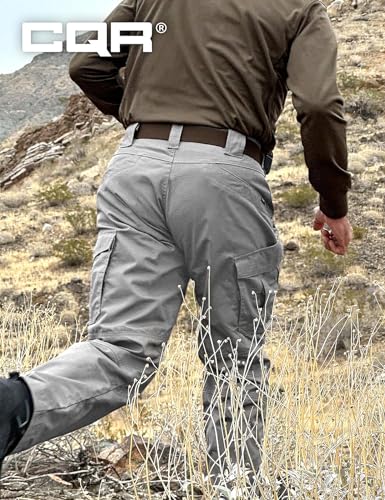 Image of CQR Men's Tactical Pants, Water Resistant Ripstop Cargo Pants, Lightweight EDC Work Hiking Pants, Outdoor Apparel