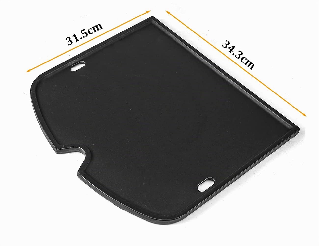 GFTIME Plancha de hierro fundido para Weber Traveler Parrilla de gas portátil Weber Parrilla al aire libre Sartén de cocina Pieza de repuesto Negro