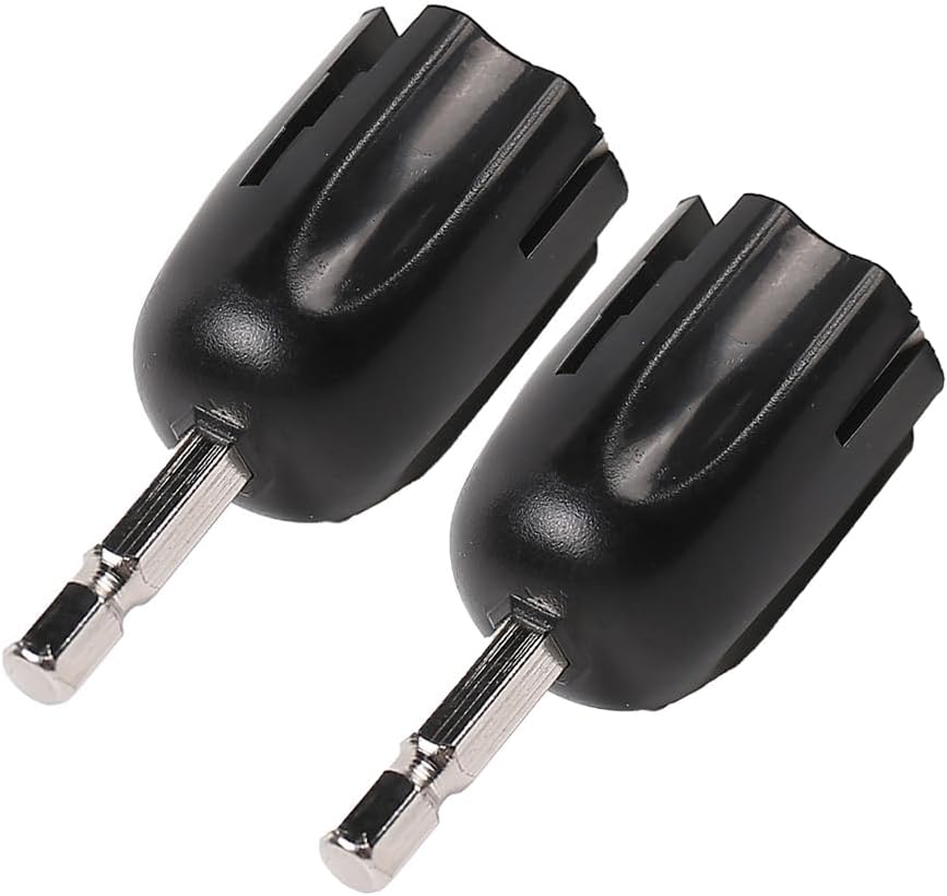 2 Pieces Guitar String Winder Head Electric Drill Tuning Peg Puller Guitar String Winder Drill Bit Guitar Bass Repair Maintenance Tool, Black