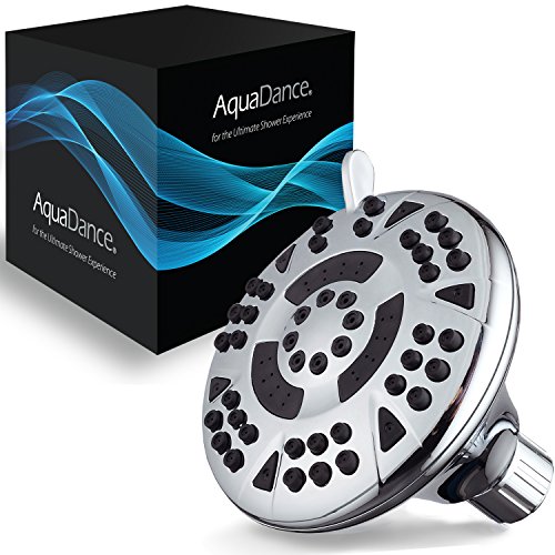 Aquadance High-Pressure 6-Setting 4.15-Inch Shower Head For The Ultimate Shower Spa Experience! / Officially Independently Tested To Meet Strict Us Quality & Performance Standards #TOP1