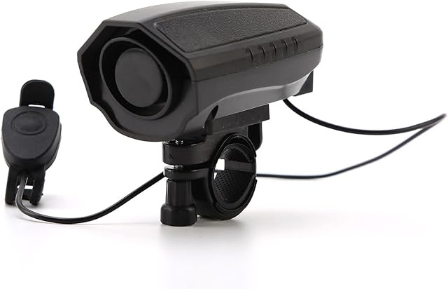 SANON Bike Bell, Extra Loud 110DB Bike Horn, Adjustable Handlebar Electric Horn Alarm for Mountain Bike Road Bicycle Scooters