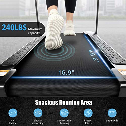 image for Fynllur Folding Treadmill for Home, Cardio Running Machine, 12 Program