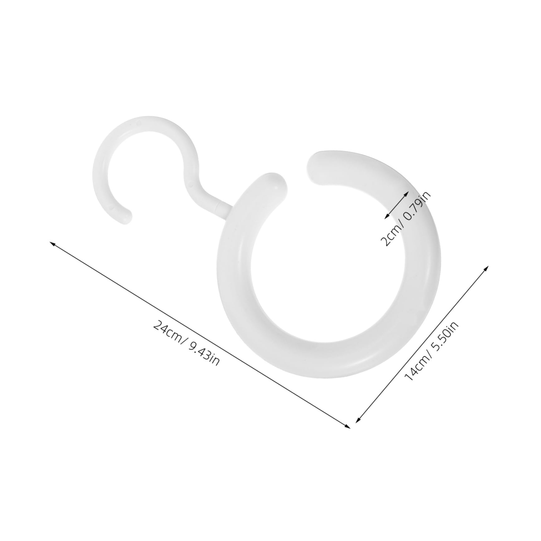 HOLIDYOYO 10pcs Round Hanger Slip Multi Functional Scarf and Tie Organizer Space Saving Storage for Belts Bags and Accessories for Home and Bedroom