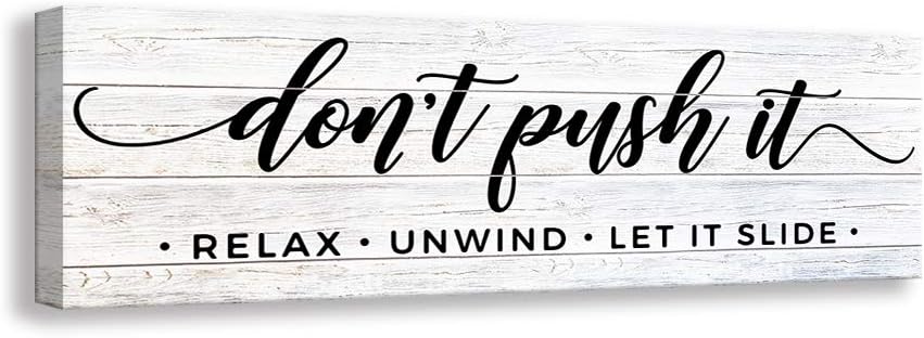 Kas Home Funny Vintage Bathroom Canvas Wall Art | Rustic Bathroom Prints Decorative Signs Framed | Restroom Washroom Wall Decor (5.5 x 16.5 inch, Funny - D2)