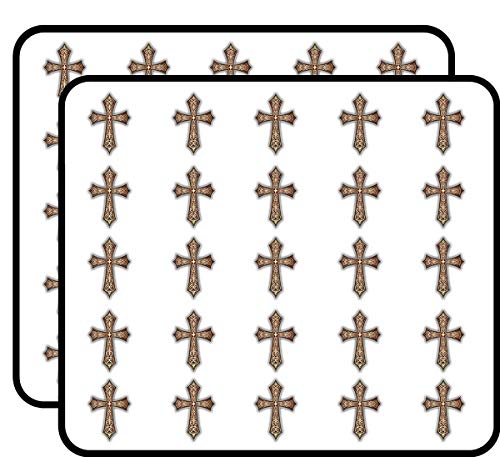 Ornamental Cross Religion Art Decor Sticker for Scrapbooking, Calendars, Arts, Kids DIY Crafts, Album, Bullet Journals 50 Pack