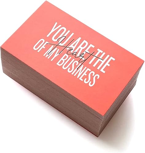 Miniatura 4 de RXBC2011 Tarjetas de agradecimiento con texto en inglés "You are the Heart of my Business", para negocios en línea, paquete de 100 (100 tarjetas,