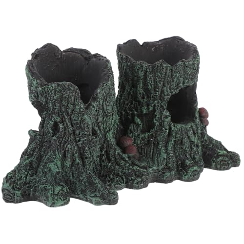 Happyyami Simulation Tree Hole Hiding Cave Lizard Hideout Bed Reptile Shelter for Pet