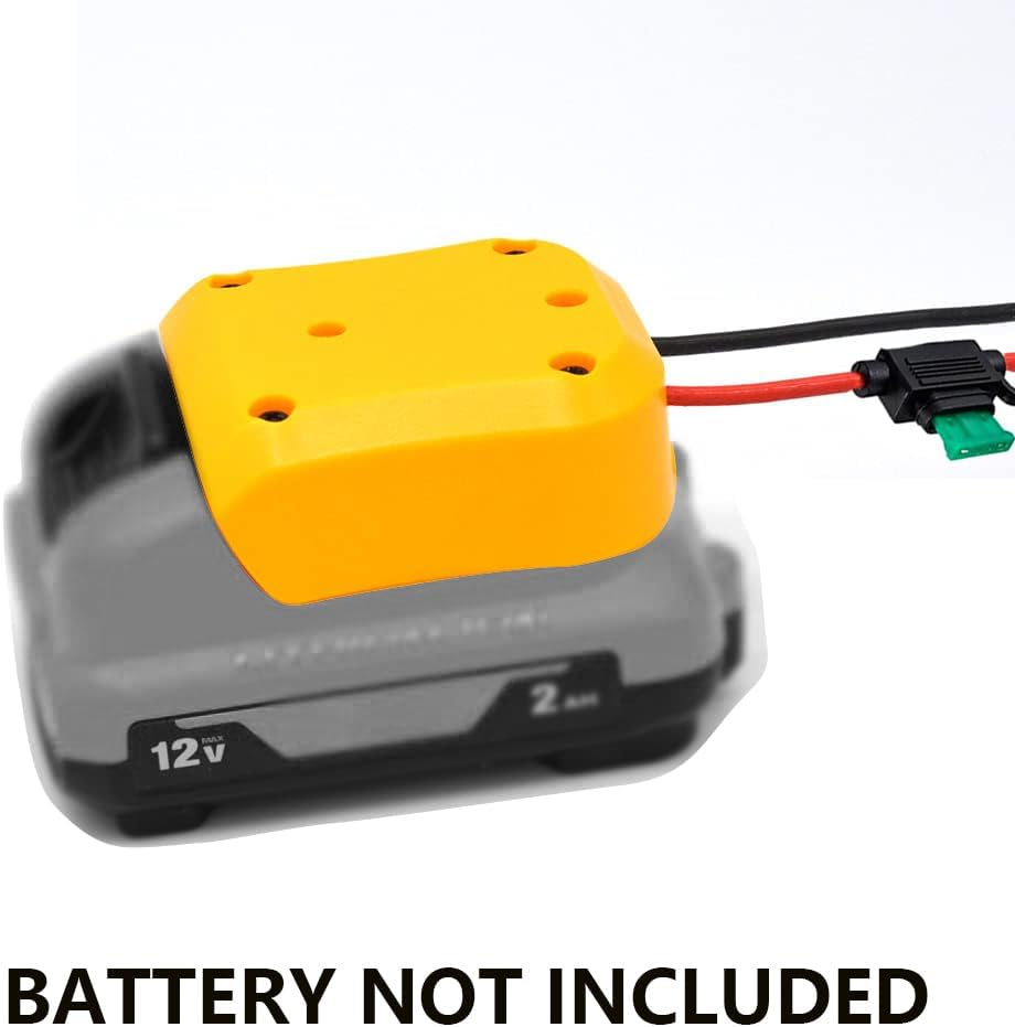 IRONFACE Adapter for DWALT 12v Max Battery with 30A Fuse, Power Connector, Power Tool Battery Converters， for DIY Electronic Projects Such as 12v Lights Mechanics Motors Cart etc.