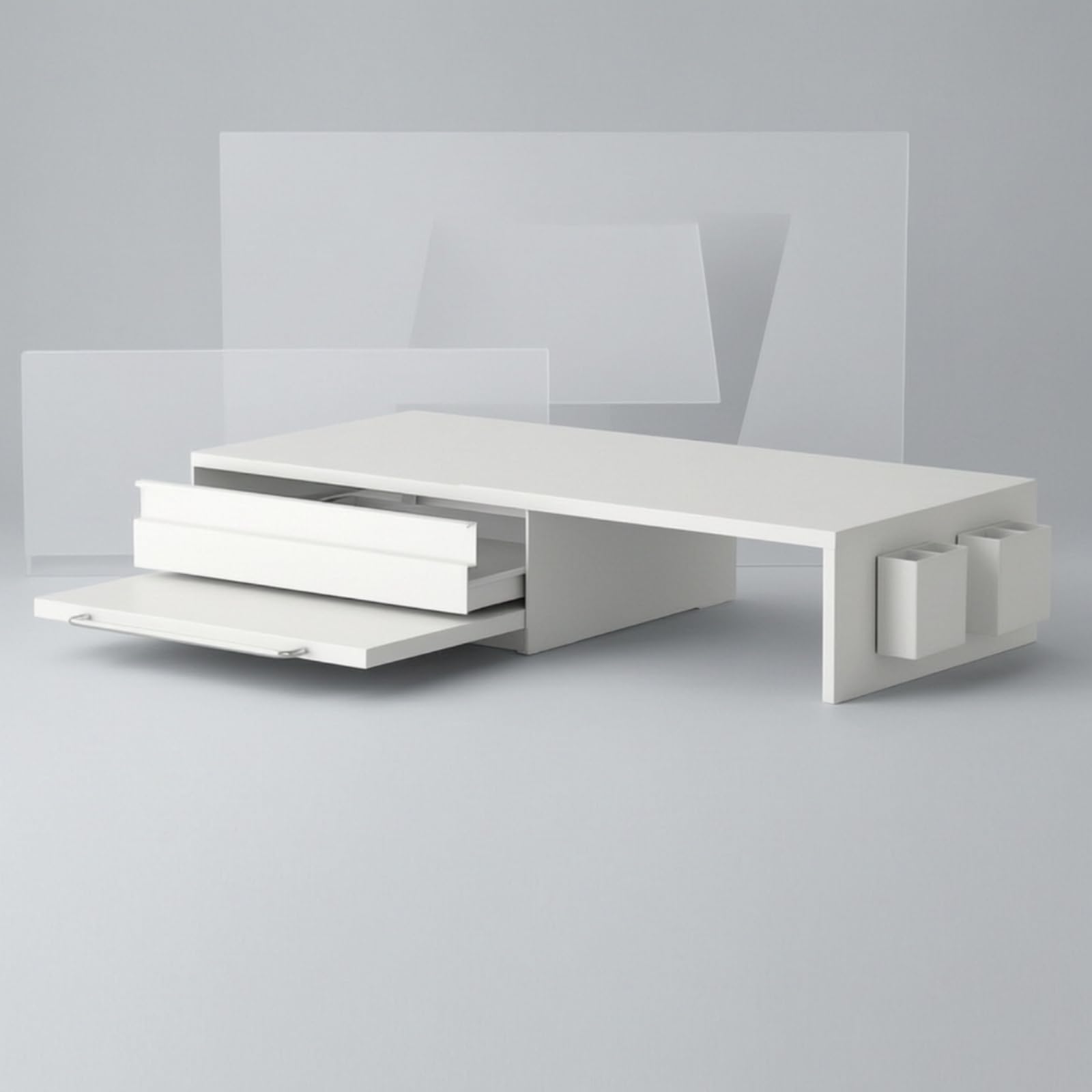 Yajuyi Estante para Impresora de Oficina Mesa Organizador de Suministros Cajón Deslizante y Estante Inferior Acero al Carbono Adecuado para Oficina Estudio en Casa Dormitorio, Style to 1