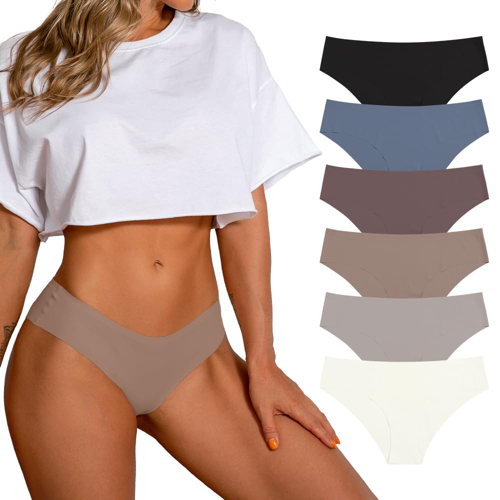 SHARICCA Damen Unterhosen Nahtlos Atmungsaktiv Stretch Damen Slip Hipster Bequeme Unterwäsche für Frauen Mehrpack