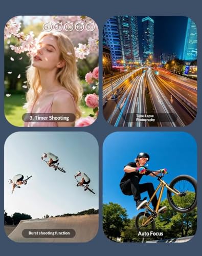Image of AUSHA 4K Smart Vlog Camera with 330 AI Face Tracking, Handheld Gimbal Stabilizer, WiFi Connectivity, 1.72 inch Touchscreen, 2400mAh Battery, Portable Mini Camera for YouTube, Reels & Live Streaming