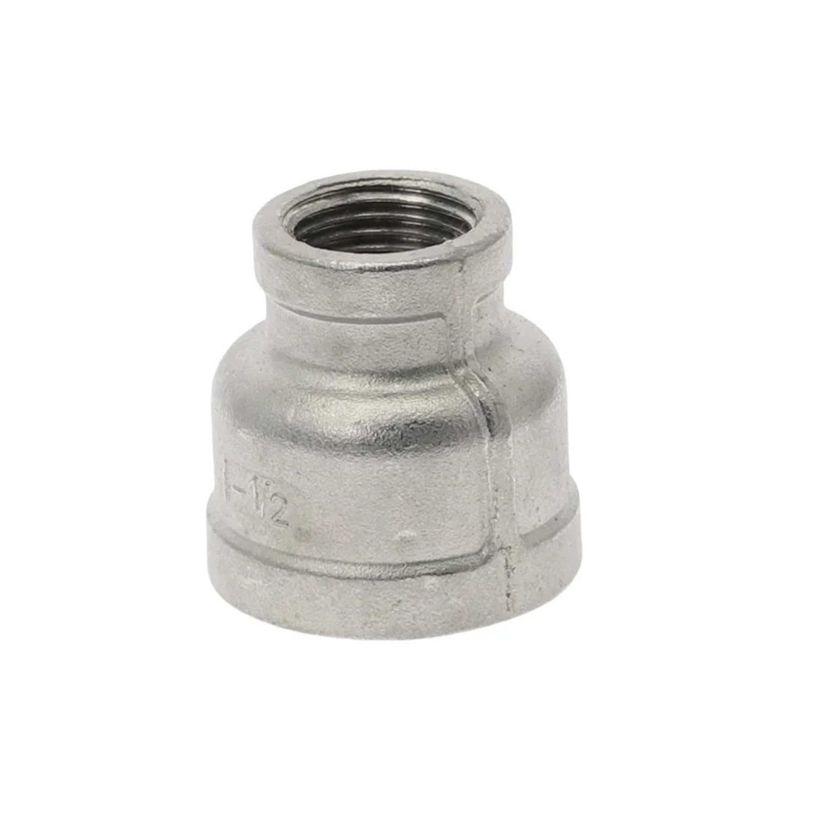 Adaptador de conector de tubería de acero inoxidable 304, reductor de rosca hembra a hembra BSP de 1/8", 1/4", 3/8", 1/2", 3/4", 1", 1-1/4", 1-1/2"(1/16"_FEMALE TO FEMALE)