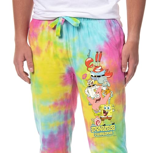 SpongeBob SquarePants Men's Friends Sleep Tie-Dye Pajama Pants For Adults3