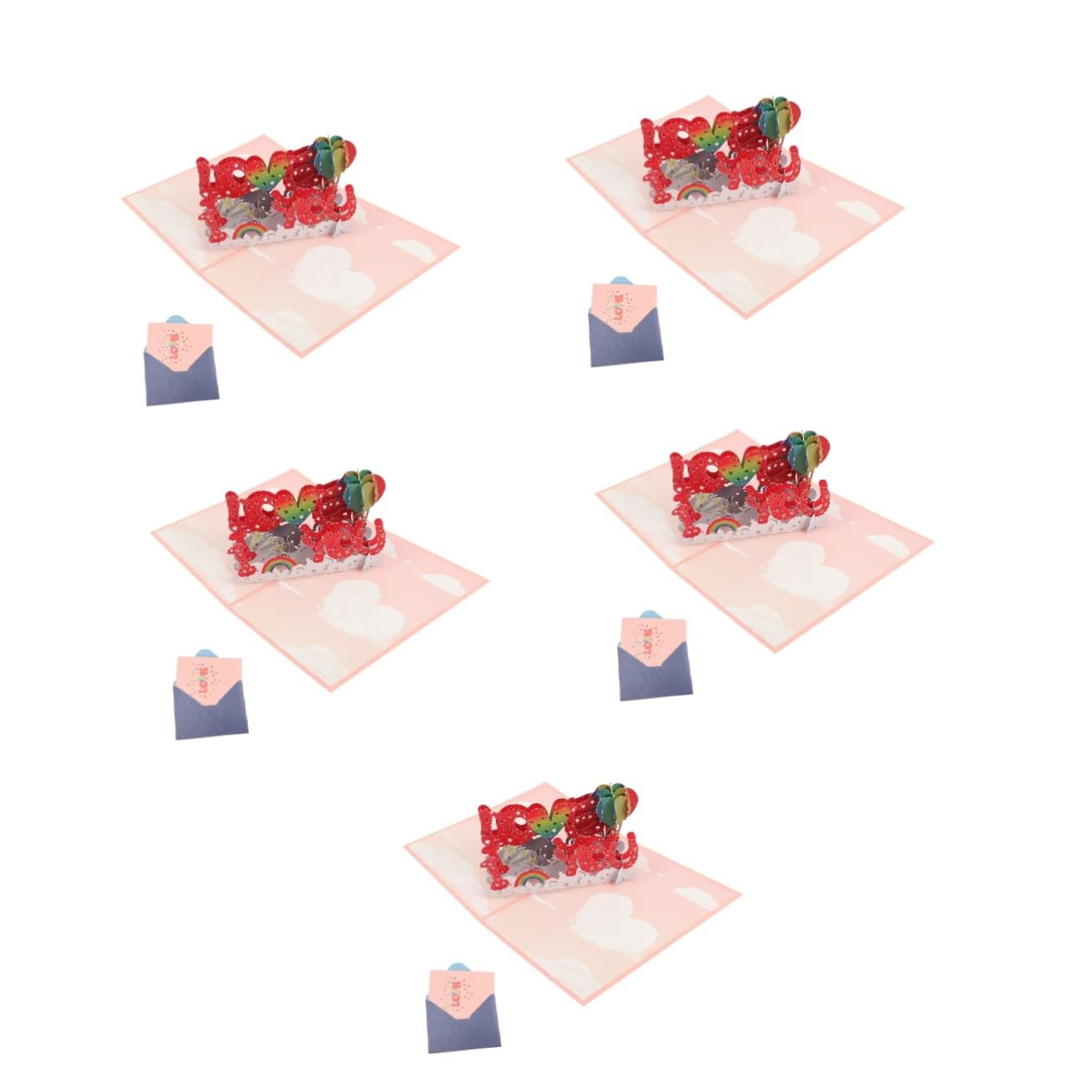 STOBOK 5sätze Glückwunschkarten Handgefertigte Papierkunst Für Hochzeit Jahrestag Valentinstag Und Geburtstage Ausdruck Von Liebe Und Zuneigung