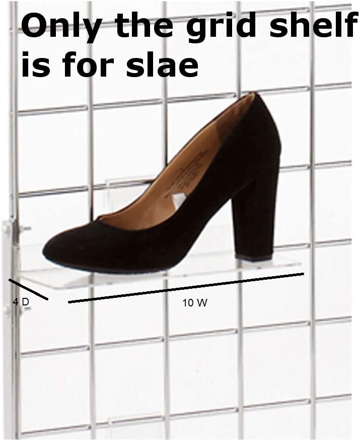 Acrylic Grid Shelf 10 W x 4 D Inches - Count of 10