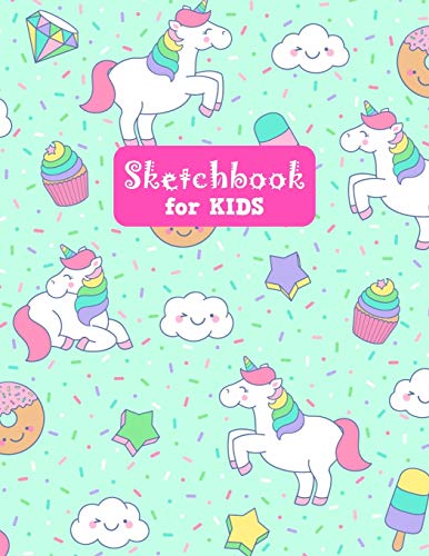 Sketchbook for Kids: Pretty Unicorn Large Sketch Book for Drawing, Writing, Painting, Sketching, Doodling and Activity Book- Birthday and Christmas ... Teens and Women - Nathalie Modern Press # 027 image 3