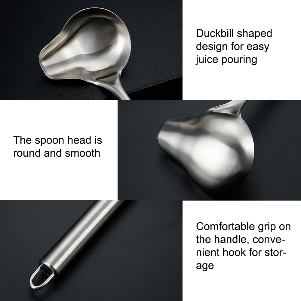 Set 2 Cucchiai Per Salsa In Acciaio Inox - Con Beccuccio Versatore, 20 Cm - Foto 12