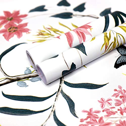 Wollzo Flowers and Leaves Self Adhesive Wallpaper Sticker (45 x 500 cm Multicolor) (B08W2ZDTY7) Amazon Price History, Amazon Price Tracker