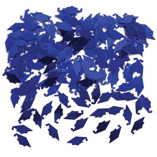 Creative Converting Graduation Caps Confetti, Blue