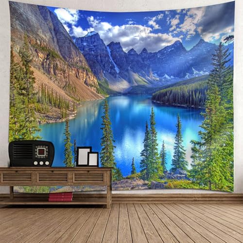 Tissu tapisserie paysage de 260x240cm aux couleurs vives
