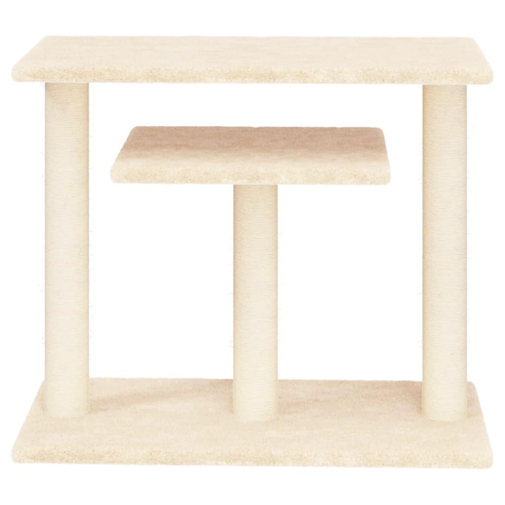 ShGaxin Słupki do drapania dla kota z kremowymi platformami 62,5 cm, drapak dla kota, drapak dla kota, akcesoria dla kotów, wieża dla kota, rozrusznik dla kota, domek dla kota