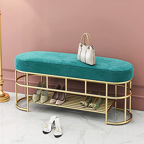 Solution de rangement chic pour entrée étroite avec assise velours intégrée