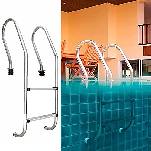 Escalera para piscina de acero inoxidable 2 peldaños antideslizante miniatura 5