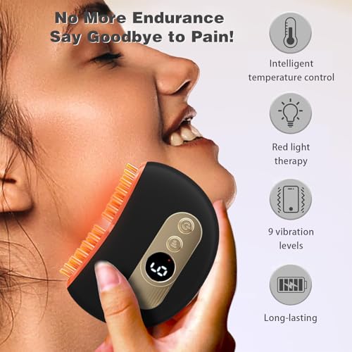 Derggzey TMJ Relief Products Jaw, massageador portátil para alívio da TMJ – Preto
