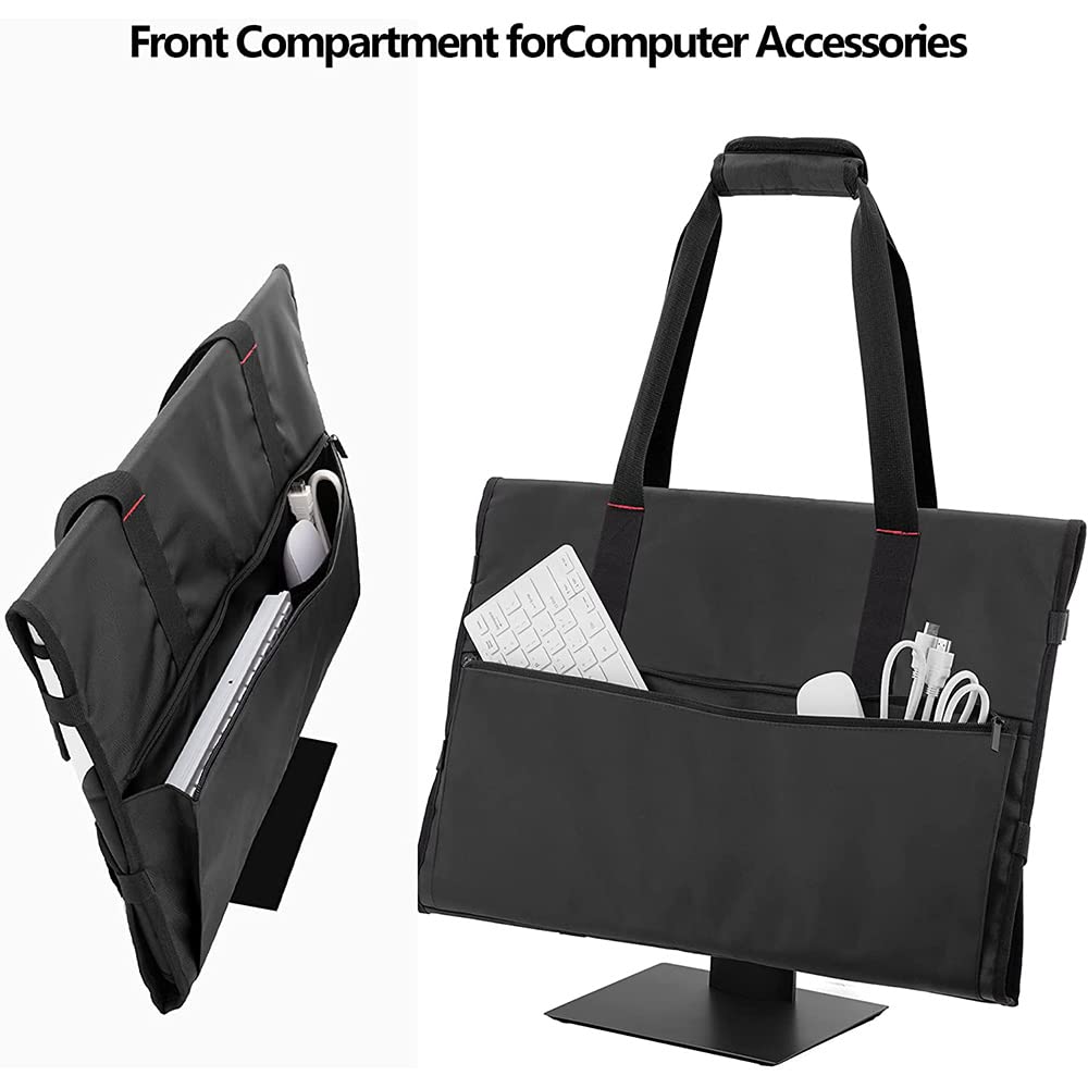 Sac de Transport pour éCrans et Moniteurs LCD 24 Pouces, éTui de Protection Convient pour Moniteur 24 Pouces, Noir