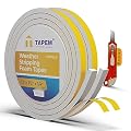 TAPEM Weather Stripping Door Seal 26 ft - 2 Rolls 13' x 1/2" x 1/4" - White Door Seal Strip - Neoprene Foam Tape - Thick Insulation Tape - Foam Insulation for Doors, Windows, Attic Access, Hatches!