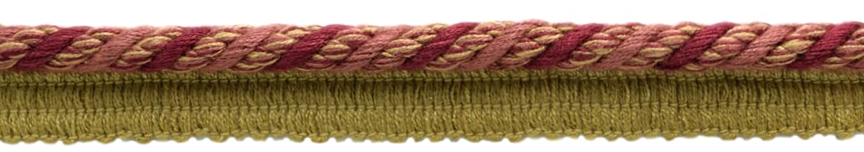 Borde de cordón multicolor W122 de 0,5 cm con cuerda trenzada brillante para costura y cojines