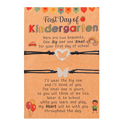 Atiptu Back to School Bracelets Mommy and Me Bracelet,First Day of School Kindergarten Bracelets Mother and Daughter Matching Wish Bracelets Set Jewelry