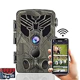 SUNTEKCAM WIFI Cámara de Caza 24MP 1520P Impermeable Cámara de vigilància, con Vision Nocturna Gran Angular de 120° Detección de Movimiento Cámara