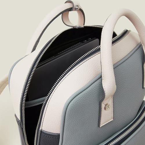Image of Accessorize London Women's Faux Leather Pocket Handle Backpack With 12 inch Laptop Sleeve