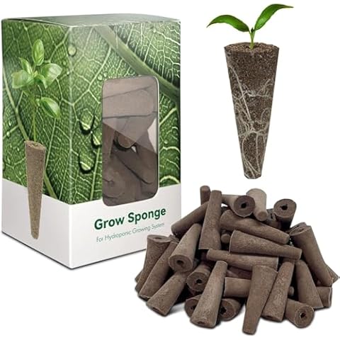 LYKOCLEAN 50 Pack Grow Sponges for Aerogarden, Replacement Seed Pods Root Growth Sponges for Hydroponics, Refill Starter Pods, High Germination Rate for Plants Growth Cover