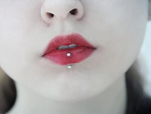 Vista 2 de HUASAI Medusa - Piercing de acero inoxidable Monroe para mujer, aretes de cartílago tragus en forma de U, juego de joyas para el cuerpo perforado