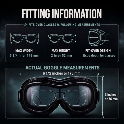 fit over glasses motorcycle goggles Bikershades: Cover Overs for Bikers filter:Sports League|NFL fog coating that offer Stil:Memory-Foam Hellfire Gloves | PoE
