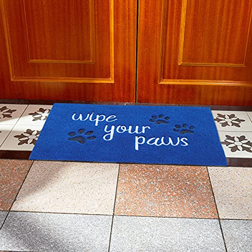 HLFMVWE Outside Door Mats for Home Entrance Funny Mats Wipe Your Paws Mat Welcome Mat for Front Door with Non Slip Rubber 45 x 70 - Image 3