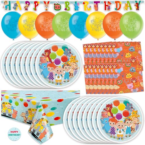 Cocomelon Birthday Decorations | Serves 16 | Balloons, Banner, Ta...