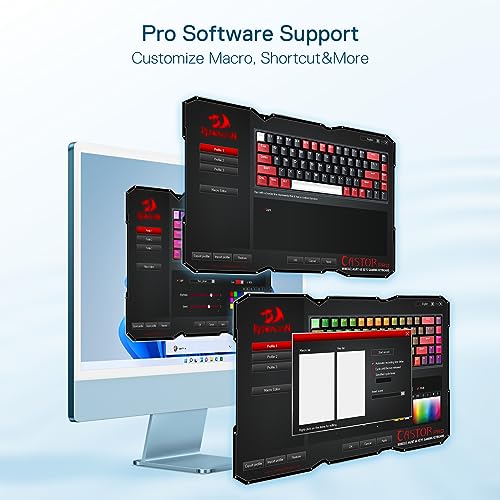 Image of Redragon K631 PRO 65% 3-Mode Wireless RGB Gaming Keyboard, 68 Keys Compact Full-Transparent Mechanical Keyboard w /Hot-Swap Free-Mod PCB Socket, Translucent Custom Switch - White