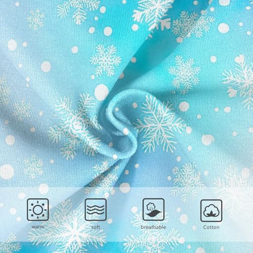 Designer Toddler Girls Underwear 2t Cotton Panties Little Girl White Snowflakes Blue Briefs Kids Undies3