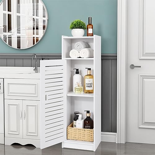 Waterproof Bathroom Cabinets, Storage Accessories Floor Standing Cabinet for Bathroom,Furniture for Bedroom Kitchen Hallway,Storage Cupboard Unit with Daily use Layer 80x20x24cm - Image 5