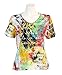 Jess N Jane "Poetic Colors" Dressy Ladies Rhinestone Tee Shirt Top White