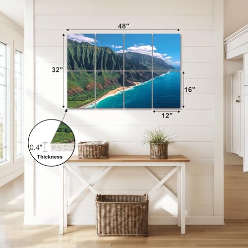 Paquete de 8 paneles acústicos artísticos para absorción de sonido - Paneles decorativos autoadhesivos para estudio de grabación en casa 48"x32" miniatura 2