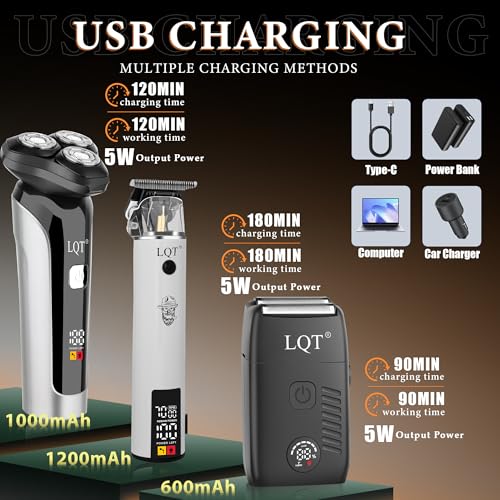 Image of Professional Men's Grooming Kit: Electric Foil Shaver, Beard Trimmer & Hair Clipper for Bald Head & Face - The Cordless Christmas Gift for Dad /Him